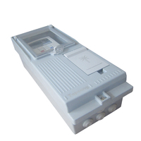 Boîtier de compteur prépayé monophasé à clavier avec couvercle transparent, disjoncteur et fusible, pour énergie électrique 220-240V 1.5-30A 50/60Hz