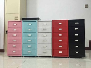 Di động đỏ 6 Ngăn Kéo thép kim loại lưu trữ tủ tủ hồ sơ - Product Image 6