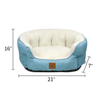Petit lit de luxe pour animaux de compagnie pour chiots chatons hiver lits doux pour chats fond antidérapant classique solide prix de gros matière plastique
