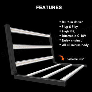 Lámpara LED de Cultivo Comercial Samsung, Barra Plegable para Invernadero Interior, Conexión en Cadena, Regulable, 720W, Luz LED de Cultivo de Espectro Completo - Product Image 3