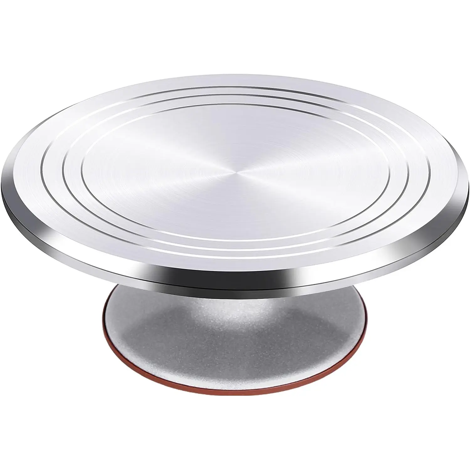 Venta caliente antideslizante aleación de aluminio soporte para pasteles decoración de pasteles plato giratorio