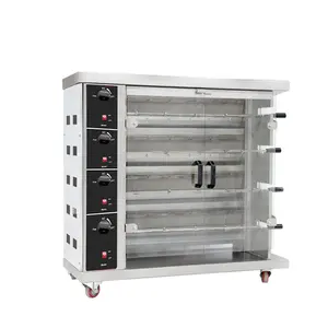 Kitchen Equipment Restaurant 3 Rods Rotisserie Chicken Gas Oven