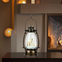 3D Eisbär Harz Craft Laterne Licht-Niedliche Tier Schneekugel mit LED für Weihnachts dekoration, Geschenk, Home & Festival Ambiente