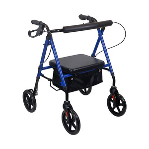 Andador con ruedas Shunkangtai, 4 ruedas, con asiento y bolsa, plegable, para ancianos, ayuda para la movilidad - Product Image 1