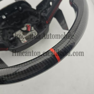 Volante Deportivo de Fibra de Carbono y Cuero en Oferta para Modelos Audi A3 A4 A4L A5 A7L A8 5 7 B9 A6 R8 - Product Image 3