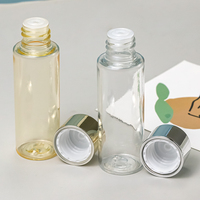 Flacons de lotion vides en PET de 30 ml de haute qualité, cosmétiques, luxueux, personnalisés, avec bouchon doré, pour soins de la peau, sérum, huile essentielle