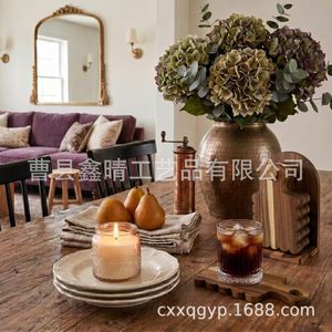 Juego de posavasos de madera de forma irregular, duradero, con aislamiento térmico, para tazas, cuencos, bebidas, estilo clásico moderno - Product Image 3