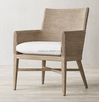 Meubles d'intérieur à cadre en bois haut de gamme chaise en herbe de mer durable et moderne
