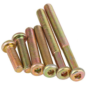 M8 Flat Head Hex Screws Class 8.8 Cold Rolled Steel For Wood Furniture <b>Bolts</b> Industrial Indoor Use - Product Image 3