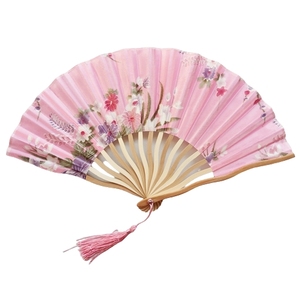 SOY SUS FANS 16 colores Seashell S forma abanico de mano de seda costillas de bambú tela abanico de mano plegable para regalo de boda - Product Image 5