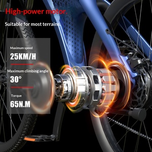 <span class=keywords><strong>Bicicleta</strong></span> Eléctrica de Montaña de 27.5 Pulgadas con Motor Central, 9 Velocidades, Carga de 120 kg, Batería de Litio de 48V 400W, Cuadro de Aleación de Aluminio, Doble Suspensión - Product Image 6