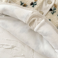 Manteau d'hiver 2026 pour bébé fille, imprimé petites fleurs, épais, boutonné, en peluche, chaud, vêtements pour enfants