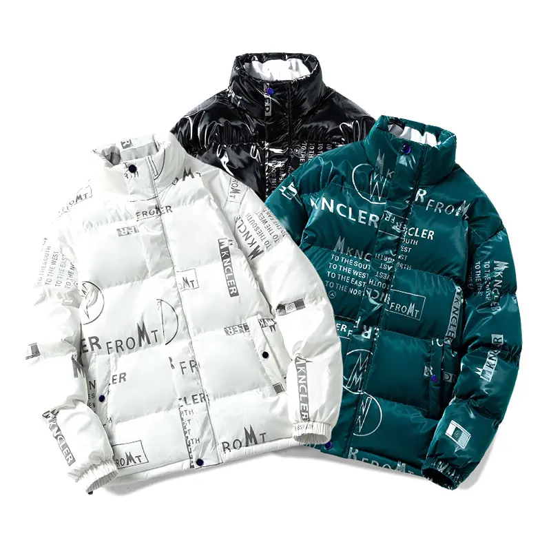 Wholesale Men Custom Stand Collar Winter Fashion Style Plus Size Bubble Puffer Jacket