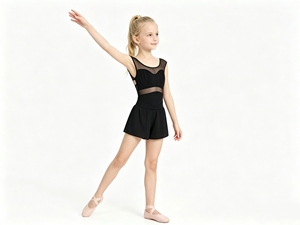 Factory Sheer Glistenet Inserts Pretty Peach Soft Floaty Lyrical Costume Dance Wear - Product Image 3
