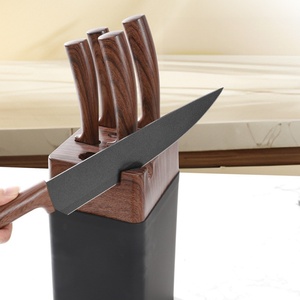 Ensemble de 7 couteaux de cuisine avec bloc, revêtement antiadhésif, couteaux de cuisine en acier inoxydable, manche en PP, couteaux à manche ergonomique - Product Image 4
