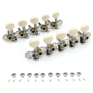 Clavijas de Afinación para Guitarra de 10 <span class=keywords><strong>Cuerdas</strong></span>, Cromadas, 5R+5L, con Doble Orificio - Product Image 1