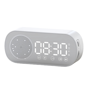Intelligent Alarm Blue tooth Speaker <b>Mirror</b> <b>Clock</b> Wireless Plug-in Household Outdoor Portable Audio Radio Fashionable Sound - Product Image 2