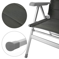 Chaise pliante légère à 7 positions Outdoor Master, rembourrée, en aluminium, pour le camping