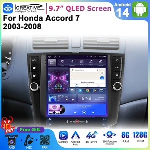 Autoradio 9,<span class=keywords><strong>7</strong></span> pouces pour Honda Accord <span class=keywords><strong>7</strong></span> 2003-2008, lecteur multimédia vidéo style Tesla, CarPlay, Android Auto, GPS, Navi, DSP, stéréo, caméra 360° - Product Image 1