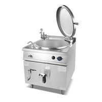 Marmite à bouillir électrique à enveloppe commerciale, grande capacité, chauffage indirect, en acier inoxydable, pour la préparation de soupes, de sauces et de confitures