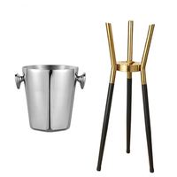 Nouveau design 2025 – Seau à glace champagne avec support, bac de refroidissement commercial pour whisky et vin, idéal pour mariages, fêtes, bars et KTV