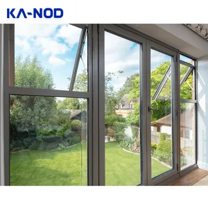 Foshan alüminyum kapı ve pencereler çerçeve balkon ses geçirmez Windows ızgaraları yalıtımlı cam üçlü camlı Windows kanatlı