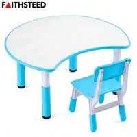 Table pour enfants réglable et durable, ergonomique, rectangulaire, bureau d'apprentissage préscolaire pour la salle de classe, usage domestique, bureau pour enfants