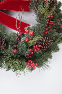 Usine personnalisée pommes de pin guirlande de noël décoration de fête à la maison 30 pouces couronne artificielle suspendue - Product Image 5