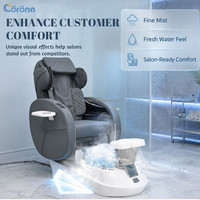 Fauteuil de pédicure ergonomique et réglable avec fonction massage pour salon commercial