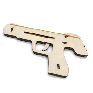 Kit de pistola de banda elástica de madera para niños, juguete educativo científico, modelo de montaje manual, 7-9 años - Product Image 4
