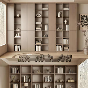 Estante de almacenamiento de celosía de esquina de madera multicapa Simple personalizado para oficina o estudio en casa para almacenamiento de estantería de sala de estar - Product Image 2