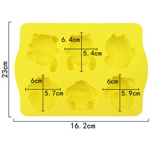 731 stock de fábrica 6 cavidades lindo perro forma silicona vela moldes silicona pastel molde jabón fabricación moldes BPA Resina de silicona libre - Product Image 2