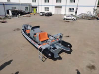 Bateau de pêche de 25 pieds, semi-rigide, à coque en v profond, yachts, bateau bateau côtelé, 760 pvc hypalon