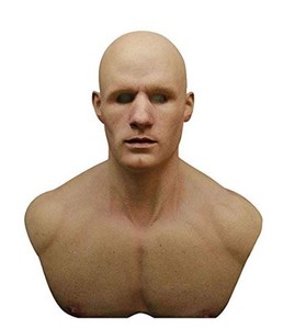 Máscara Facial <span class=keywords><strong>Completa</strong></span> Masculina Personalizada para Halloween, Cubierta Realista de Silicona para Fiesta, Máscara Facial de Látex - Product Image 3