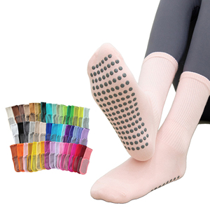 Breathable Pure Cotton Yoga <b>Socks</b> Non Slip <b>Grip</b> Cushioned Solid Mid Calf Gym for Women Digital Printing Anti-Bacterial - Product Image 1