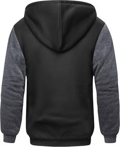 <span class=keywords><strong>Sweat</strong></span> <span class=keywords><strong>à</strong></span> <span class=keywords><strong>capuche</strong></span> <span class=keywords><strong>zippé</strong></span> pour homme grande taille, personnalisé, <span class=keywords><strong>doublé</strong></span> polaire <span class=keywords><strong>Sherpa</strong></span>, épais et chaud, avec design en laine épissée - Product Image 2