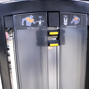 <span class=keywords><strong>Machine</strong></span> d'entraînement de gymnastique à double fonction commerciale, nouvel appareil de Fitness pour les volants pectoraux/arrière deltoïdes, meilleur prix - Product Image 6