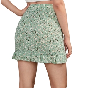 Elegante Saias Longas para As Mulheres Flor Net Costura Top Saia de cintura alta Senhoras Festa de Noite Luxo Vintage uma Linha Saia