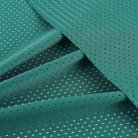 Tissu Jacquard en maille perforée en polyester 280g, maille jersey entièrement en polyester pour vêtements de sport, maillots de football, basketball, baseball