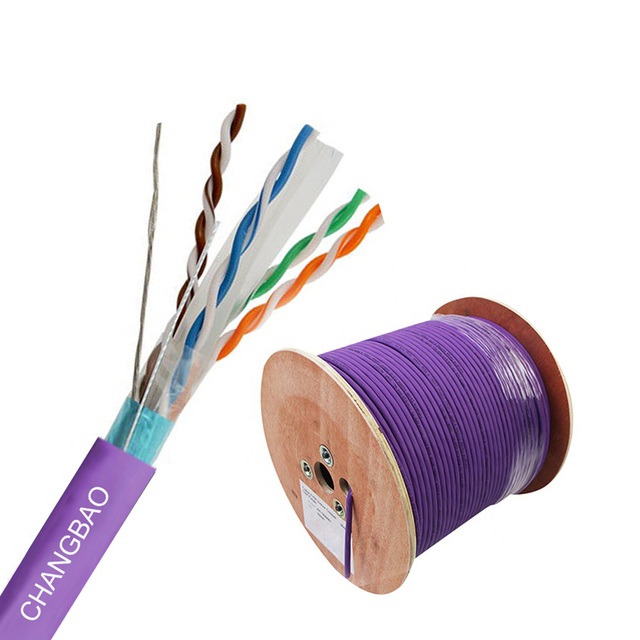 Changbao Fire-Resistant Cat6 FTP/STP Network Cable 305m Roll LSZH/PVC Jacket Communication Cabling Network Cable 305m ODM OEM