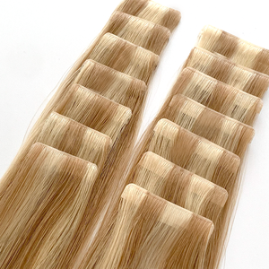 Extensions de Cheveux Russes Invisibles à <span class=keywords><strong>Bande</strong></span> <span class=keywords><strong>Adhésive</strong></span> Double Tirage Gros Blonds Humains Double Face Remy à Ruban - Product Image 6