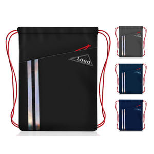 Sac à dos à cordon avec logo personnalisé, poche zippée, léger et durable, pour la gym, les voyages, l'école, les sports et les activités de plein air - Product Image 1