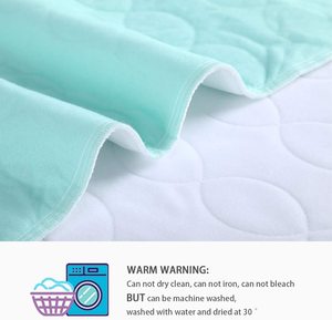Almohadilla de <span class=keywords><strong>cama</strong></span> impermeable al por mayor, almohadilla de incontinencia, absorbente, lavable, reutilizable, con alas - Product Image 3