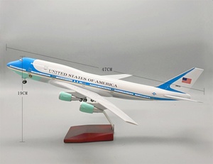 Modèle d'avion en résine LED OEM en gros, Boeing 747-8, USA <span class=keywords><strong>Air</strong></span> Force <span class=keywords><strong>One</strong></span> Airlines, échelle 1/160, 47 cm, avec support - Product Image 6