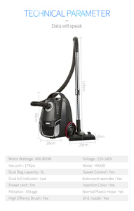 <span class=keywords><strong>Aspirateurs</strong></span>-traîneaux à <span class=keywords><strong>sac</strong></span> silencieux de 65 dB : <span class=keywords><strong>les</strong></span> <span class=keywords><strong>meilleurs</strong></span> - Product Image 5