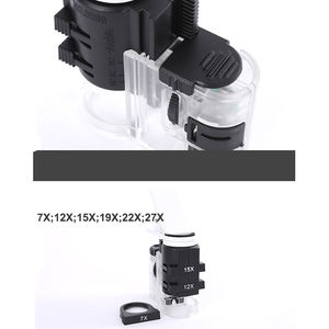 7X 12X 15X 19X 22X 27XUVランプ磁器アンティーク生地識別携帯電話クリップLED拡大鏡顕微鏡 - Product Image 5