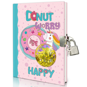 Journaux mignons avec serrure et clé pour les petits enfants, carnet secret pour écrire et dessiner - Product Image 1