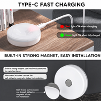 Lampe LED magnétique rechargeable minimaliste à intensité tactile, 3 températures de couleur, avec minuterie et télécommande pour la maison