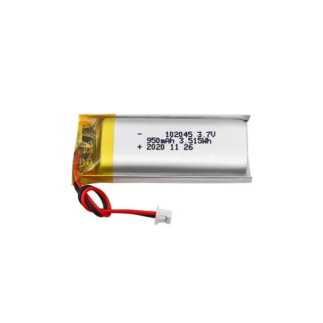 Factory Selling Rechargeable Lithium Ion Battery Pack 102045 3.7V 950mAh 3.515WH Li-Polymer Battery With JST Connector