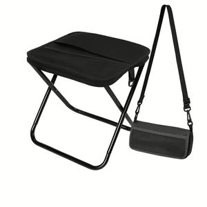 Portable Outdoor Folding <b>Stool</b> Carry Handle Oxford Small Bench Fishing Fully Foldable for Camping Queue Pull-Out Chair - Product Image 4